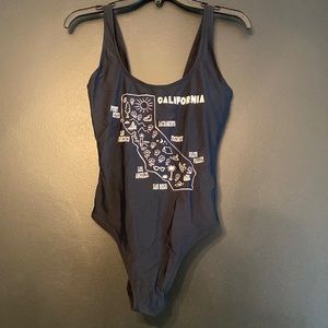 Black California body swim suit